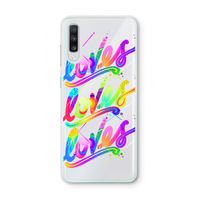 Loves: Samsung Galaxy A70 Transparant Hoesje Loves: Samsung Galaxy A70 Transparant Hoesje