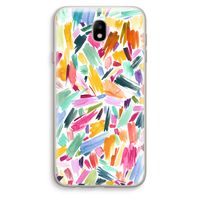 Watercolor Brushstrokes: Samsung Galaxy J7 (2017) Transparant Hoesje