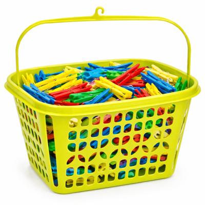 Plasticforte Knijpermandje - lime groen - kunststof - wasknijpertasje/knijperzak