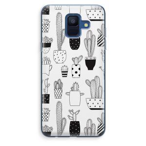 Cactusmotief: Samsung Galaxy A6 (2018) Transparant Hoesje