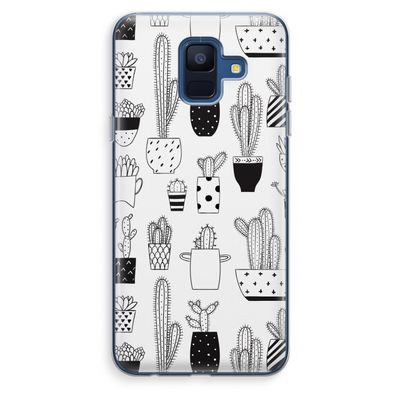 Cactusmotief: Samsung Galaxy A6 (2018) Transparant Hoesje