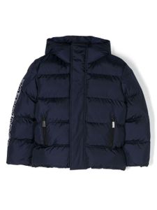 DSQUARED2 KIDS veste matelassée à logo imprimé - Bleu