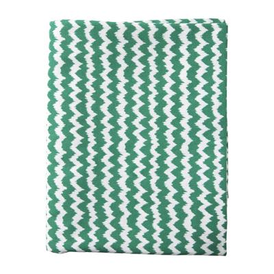 Tafelkleed zigzag - groen/wit - 140x240 cm