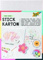 Borduurkaarten folia 17.5 x x24.5cm 300gr 40v wit