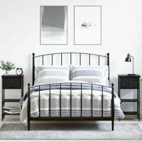 Nachtkastje met lade 2 pcs Zwart Eiken 33,5 x 36 x 70 cm