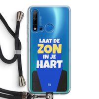 Laat de zon in je hart: Huawei P20 Lite (2019) Transparant Hoesje met koord
