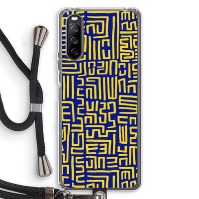 Majorelle Blue Print: Sony Sony Xperia 10 III Transparant Hoesje met koord