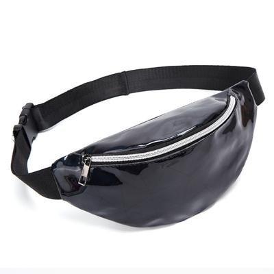 Modieuze Unisex borst tas Fanny Pack taille tas waterdichte Laser tassen (zwart)
