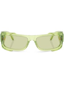 Versace Eyewear logo-plaque rectangular-frame sunglasses - Vert