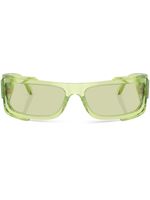 Versace Eyewear logo-plaque rectangular-frame sunglasses - Vert - thumbnail