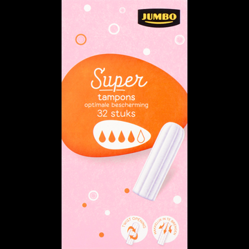 Jumbo Super Tampons 32 Stuks