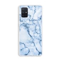 Blauw marmer: Galaxy A71 Transparant Hoesje