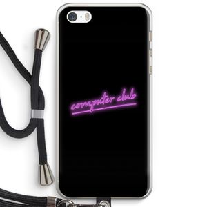 Vice Black: iPhone 5 / 5S / SE Transparant Hoesje met koord