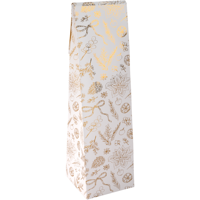 Fleszak | 9.5x41x9.5cm | Botanical | papier + PE | wit/goud | 100 stuks