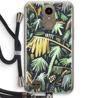 Tropical Palms Dark: LG K10 (2017) Transparant Hoesje met koord