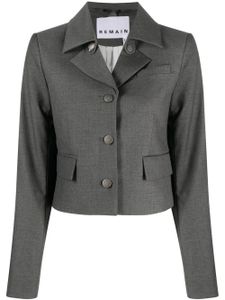 REMAIN blazer crop à simple boutonnage - Gris