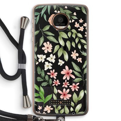 Botanical sweet flower heaven: Motorola Moto Z Force Transparant Hoesje met koord