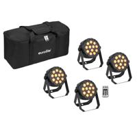Eurolite Compact spotlight met 12 x 5W 4 in 1 QCL RGB/WW LED's & DMX gestuurd - thumbnail