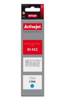 Activejet AC-G41C Inktcartridge voor Canon-printers, vervanging voor Canon GI-41C 4543C001; Supreme; 70 ml; blauw