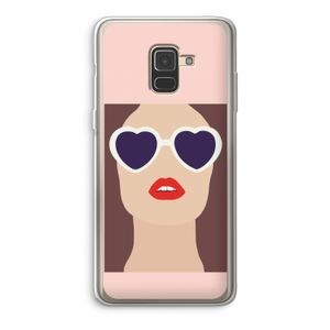 Red lips: Samsung Galaxy A8 (2018) Transparant Hoesje