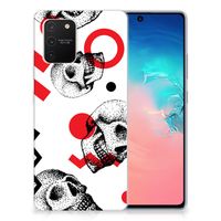 Silicone Back Case Samsung Galaxy S10 Lite Skull Red