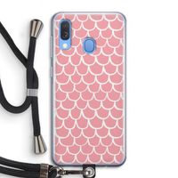 Dakpannetjes: Samsung Galaxy A40 Transparant Hoesje met koord