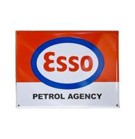 Esso Petrol Agency Emaille Bord - 40 x 30cm Esso Petrol Agency Emaille Bord - 40 x 30cm