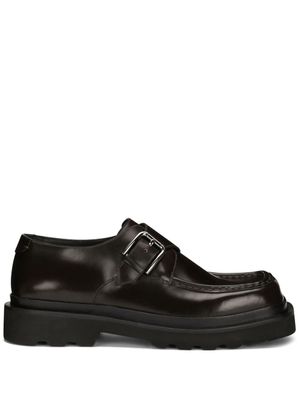 Dolce & Gabbana chaussures en cuir à boucles - Marron
