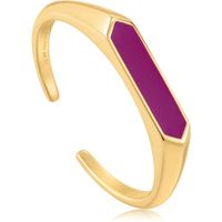 Ania Haie AH R028-02G-R Ring Bright Future zilver-emaille goudkleurig-rood one-size
