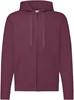 Fruit Of The Loom F401N Classic Hooded Sweat Jacket - Burgundy - L