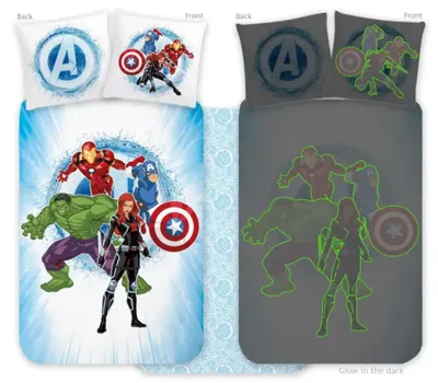 Avengers Peuterdekbedovertrek Glow in the Dark - 100 x 135 cm - Katoen Avengers Peuterdekbedovertrek Glow in the Dark - 100 x 135 cm - Katoen
