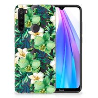 Xiaomi Redmi Note 8T TPU Case Orchidee Groen - thumbnail