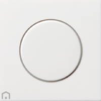Gira F100 dimmer afdekplaat met knop zuiverwit glanzend