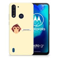 Motorola Moto G8 Power Lite Telefoonhoesje met Naam Monkey - thumbnail