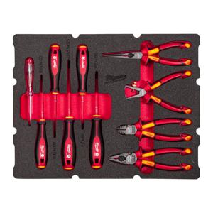 Milwaukee Foam inlay geschikt voor alle PACKOUT™ gereedschapskoffers met lades voor de elektricien | 10-delig - 4932493637