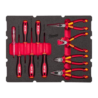Milwaukee Foam inlay geschikt voor alle PACKOUT™ gereedschapskoffers met lades voor de elektricien | 10-delig - 4932493637