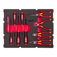 Milwaukee Foam inlay geschikt voor alle PACKOUT™ gereedschapskoffers met lades voor de elektricien | 10-delig - 4932493637 Milwaukee Foam inlay geschikt voor alle PACKOUT™ gereedschapskoffers met lades voor de elektricien | 10-delig - 4932493637