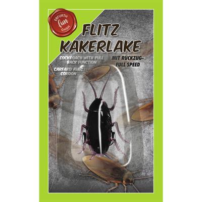 Nep kakkerlak bewegend - pull back - fopartikelen - kunststof - Horror insecten