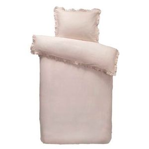 Royal dekbedovertrek Cato effen - roze - 140x200/220 cm - Leen Bakker