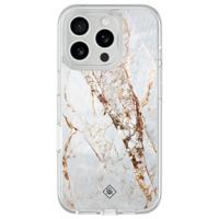 iPhone 16 Pro hybride hoesje - Marmer goud