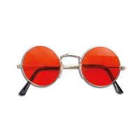 Hippie Flower Power bril oranje