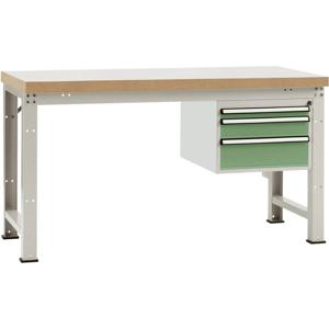 Manuflex WP5417.6011 Compleet werkbank reden PROFI standaard met kunststof plaat, bxdxh = 1500 x 700 x 840 mm