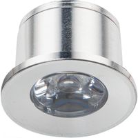LED Veranda Spot Verlichting - Velvalux - 1W - Natuurlijk Wit 4000K - Inbouw - Dimbaar - Rond - Mat Zilver - Aluminium - Ø31mm - thumbnail