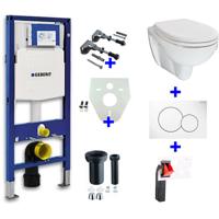 Geberit UP320 Toiletset - Trevi Wandcloset met Zitting inc. Toiletblokhouder - Sigma 01 - Wit