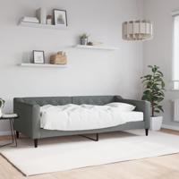 Slaapbank met matras 90x190 cm stof donkergrijs