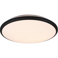 LED Plafondlamp Rond Mat Zwart - 20.5W Dimbaar Warm Wit 3000K