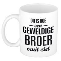 Geweldige broer cadeau koffiemok / theebeker wit 300 ml