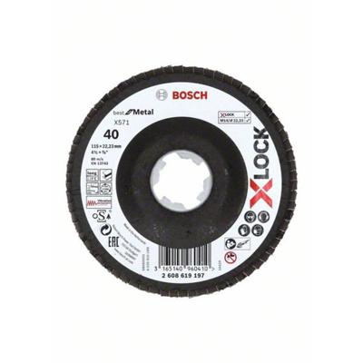 Bosch Accessories 2608619197 Lamellenschuurschijf Diameter 115 mm Boordiameter 22.23 mm 1 stuk(s)