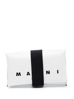 Marni portefeuille pliant à logo imprimé - Blanc