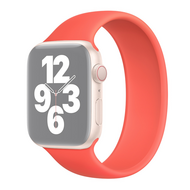 Solo Loop Link serie bandje - Maat: M - Koraalrood - Geschikt voor Apple Watch 38mm / 40mm / 41mm